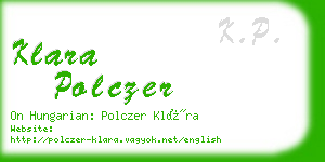 klara polczer business card